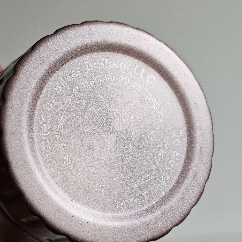 Silver Buffalo Double Walled Vacuum Insulated Stainless Steel Mauve Tumbler 20OZ - Picture 9 of 14
